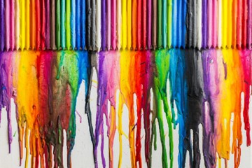 25888473 - melted crayons colorful abstract  painted background on canvas